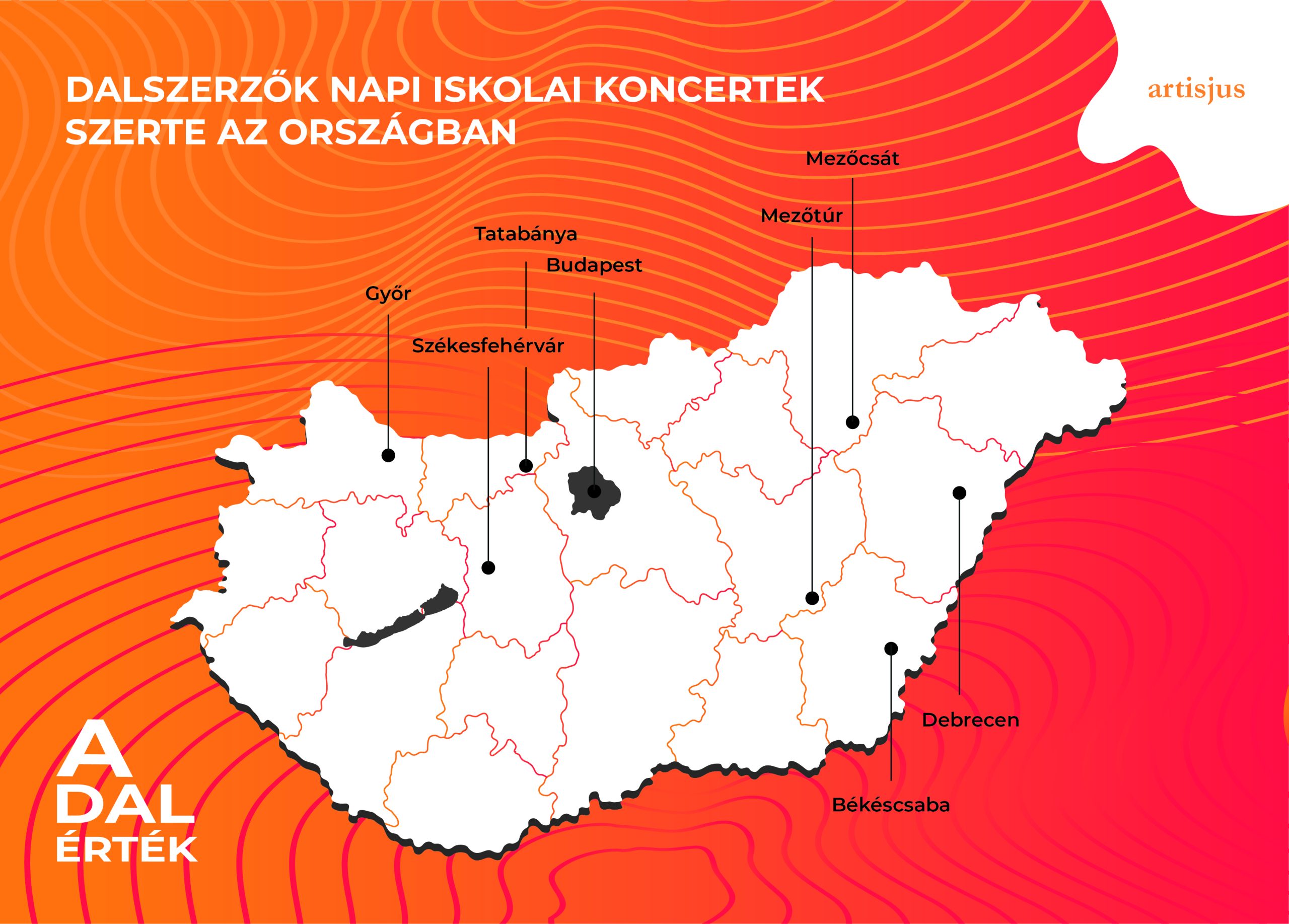 Dalszerzők napja_A dal érték_Iskolai koncertsorozat_helyszínek