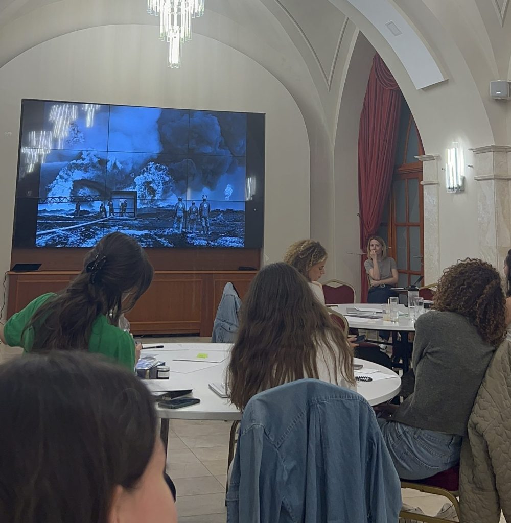 Storytelling and AI workshop at Worldcom PR Group Young Professionals Meeting in Budapest