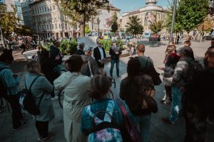 Participants of the Artisjus press walk celebrating the Year of Hungarian Songwriting