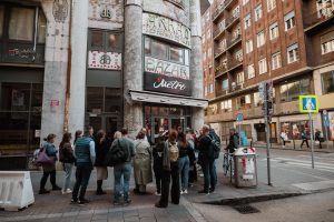 Az Artisjus Magyar Dalszerzés Éve sajtósétájának résztvevői Budapest belvárosában
