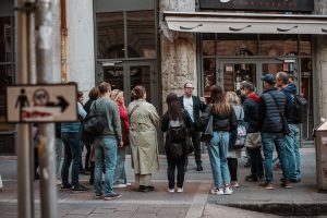 Participants of the Artisjus press walk celebrating the Year of Hungarian Songwriting