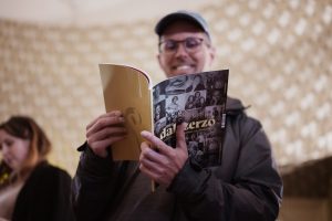 Az Artisjus Magyar Dalszerzés Éve sajtósétájának résztvevői Budapest belvárosában
